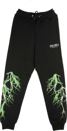 PHOBIA-Pantalone-Tuta-Leggero-Uomo-Green-Lightning-Pants-Black/green-da-uomo