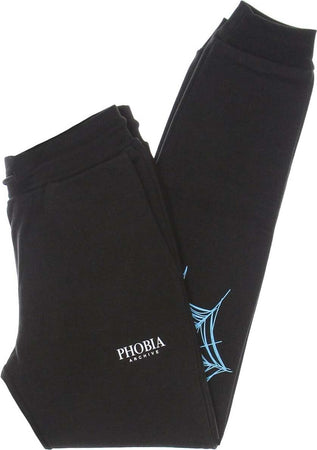 PHOBIA-Pantalone-Tuta-Leggero-Uomo-Light-Blue-Cobweb-Print-Pants-Black/light-Blue-da-uomo