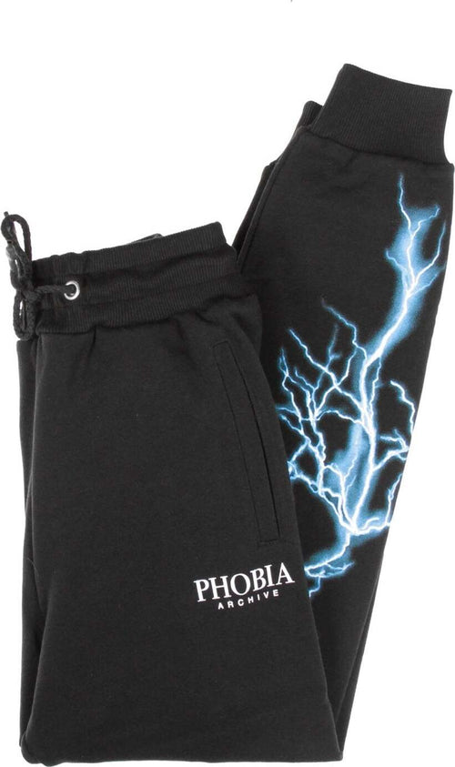 PHOBIA-Pantalone-Tuta-Leggero-Uomo-Light-Blue-Lightning-Pants-Black/light-Blue-da-uomo
