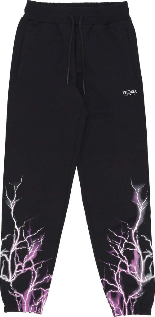 PHOBIA-Pantalone-Tuta-Leggero-Uomo-Lightning-Pant-Black/purple/grey-da-uomo