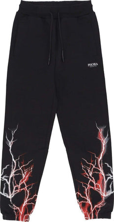 PHOBIA-Pantalone-Tuta-Leggero-Uomo-Lightning-Pant-Black/red/grey-da-uomo