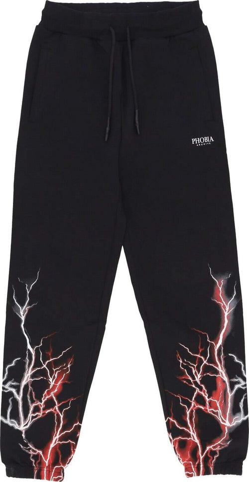 PHOBIA-Pantalone-Tuta-Leggero-Uomo-Lightning-Pant-Black/red/grey-da-uomo