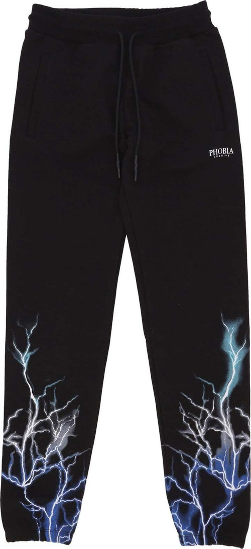 PHOBIA-Pantalone-Tuta-Leggero-Uomo-Lightning-Pants-Black/blue/grey-da-uomo