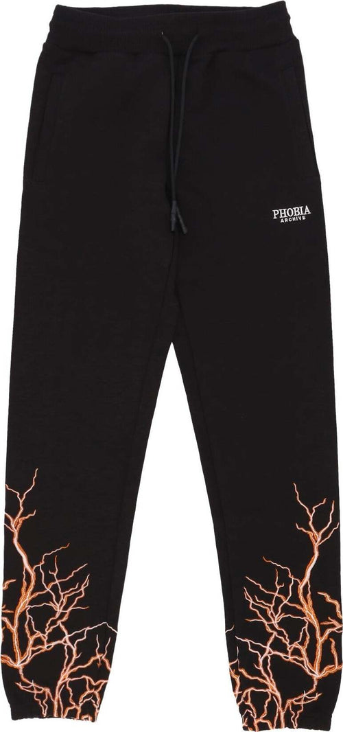 PHOBIA-Pantalone-Tuta-Leggero-Uomo-Lightning-Pants-Black/orange-da-uomo