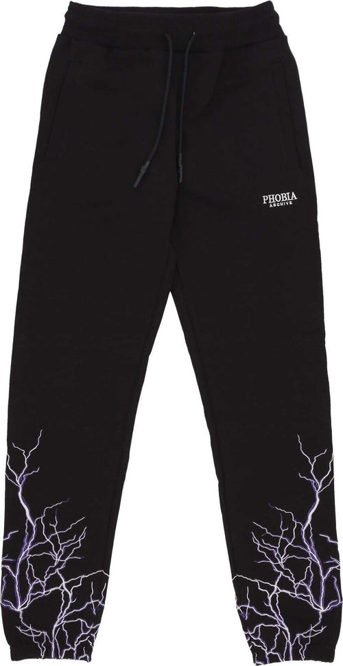 PHOBIA-Pantalone-Tuta-Leggero-Uomo-Lightning-Pants-Black/purple-da-uomo