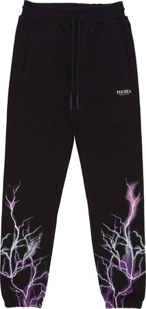 PHOBIA-Pantalone-Tuta-Leggero-Uomo-Lightning-Pants-Black/purple/grey/fuchsia-da-uomo