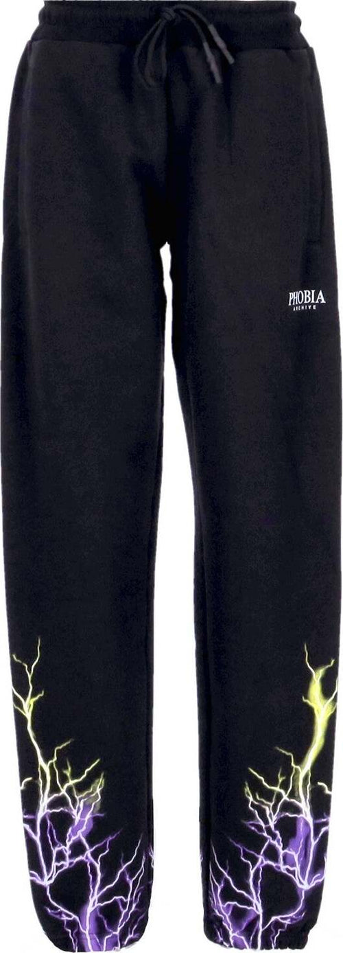 PHOBIA-Pantalone-Tuta-Leggero-Uomo-Lightning-Pants-Black/purple/yellow-da-uomo