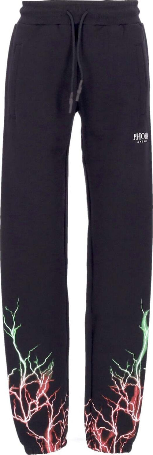 PHOBIA-Pantalone-Tuta-Leggero-Uomo-Lightning-Pants-Black/red/green-da-uomo