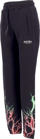 PHOBIA-Pantalone-Tuta-Leggero-Uomo-Lightning-Pants-Black/red/green-da-uomo