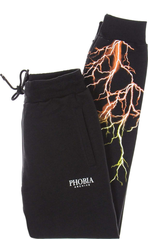 PHOBIA-Pantalone-Tuta-Leggero-Uomo-Orange-Yellow-Lightning-Pants-Black/orange/yellow-da-uomo