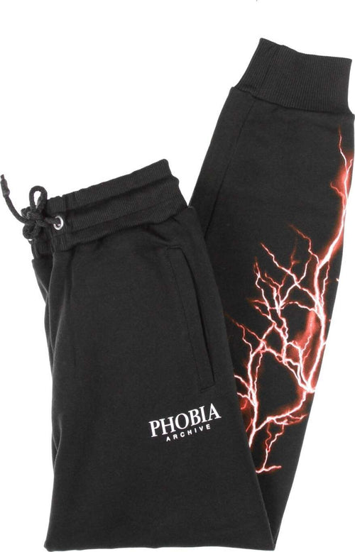 PHOBIA-Pantalone-Tuta-Leggero-Uomo-Red-Lightning-Pants-Black/red-da-uomo