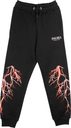 PHOBIA-Pantalone-Tuta-Leggero-Uomo-Red-Lightning-Pants-Black/red-da-uomo