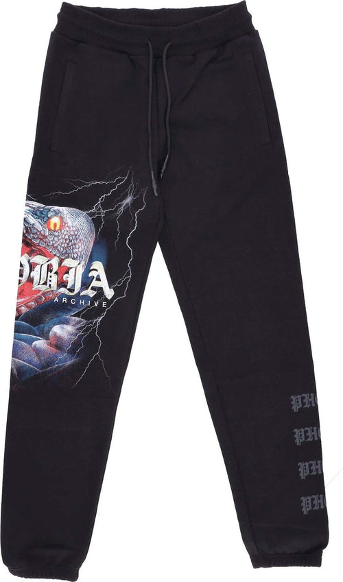 PHOBIA-Pantalone-Tuta-Leggero-Uomo-Snake-Pants-Black-da-uomo