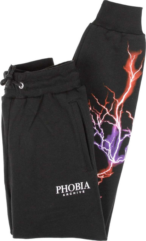 PHOBIA-Pantalone-Tuta-Leggero-Uomo-Violet-Lightning-Pants-Black/violet-da-uomo