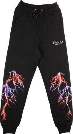 PHOBIA-Pantalone-Tuta-Leggero-Uomo-Violet-Lightning-Pants-Black/violet-da-uomo