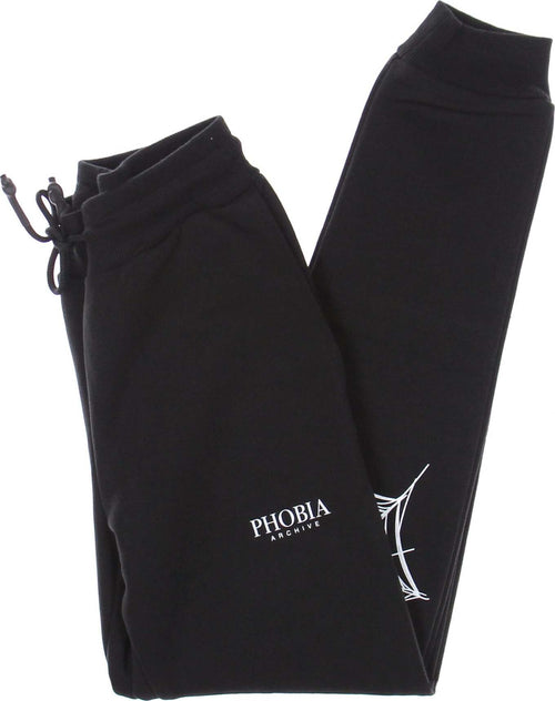 PHOBIA-Pantalone-Tuta-Leggero-Uomo-White-Cobweb-Print-Pant-Black/white-da-uomo