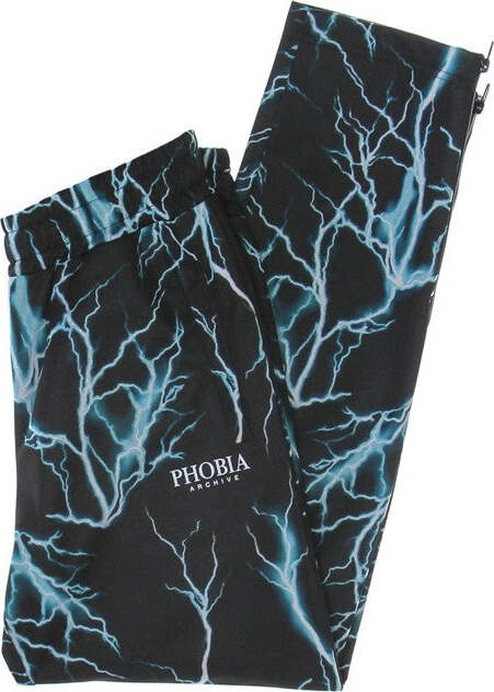 PHOBIA-Pantalone-Tuta-Uomo-All-Over-Print-Lightning-Pants-Black/lightblue-da-uomo