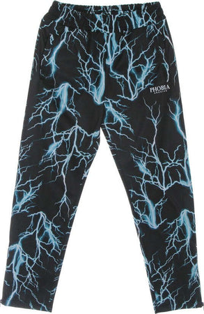 PHOBIA-Pantalone-Tuta-Uomo-All-Over-Print-Lightning-Pants-Black/lightblue-da-uomo