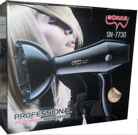 Phon Asciugacapelli Professionale Sonar Sn 7730 Da 2600w Con Diffusore Bellezza/Cura dei capelli/Strumenti per lo styling/Asciugacapelli e accessori/Asciugacapelli Trade Shop italia - Napoli, Commerciovirtuoso.it