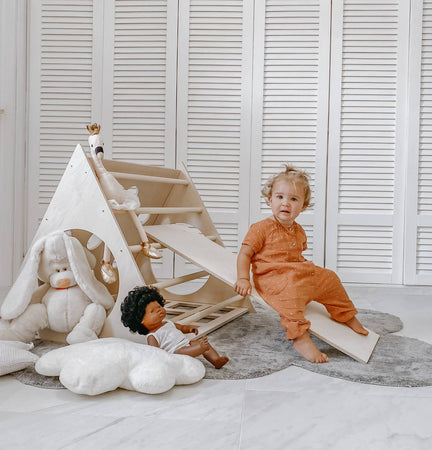 Triangolo di Pikler small con rampa per arrampicata