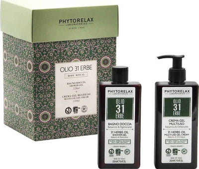 Phytorelax Harbor Olio 31 Erbe Set Bagno Doccia 250ml + Crema Gel Multiuso Balsamico 250ml Defaticante Body Ritual Bellezza/Cura della pelle/Set regalo Profumeria Chèri - Locri, Commerciovirtuoso.it