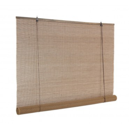 Tenda Pia Marrone in bamboo, barre in legno e filo di poliestere copertura 75%
