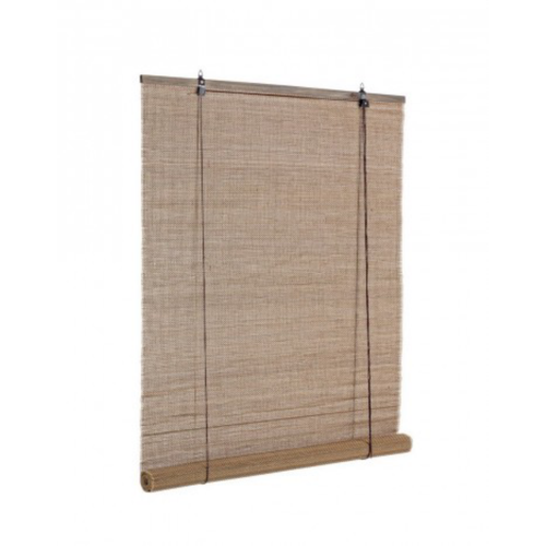 Tenda Pia Marrone in bamboo, barre in legno e filo di poliestere copertura 75%