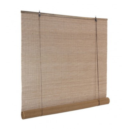 Tenda Pia Marrone in bamboo, barre in legno e filo di poliestere copertura 75%