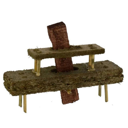 Pialla in legno per mestieri del presepe in miniatura 8 cm