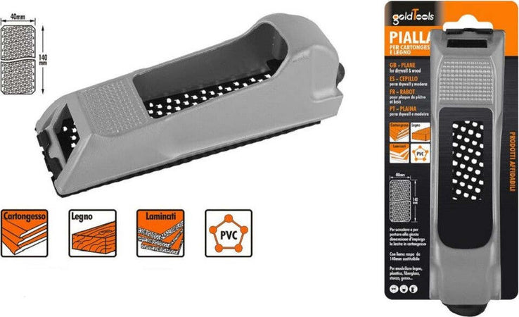 Pialla Pialletto Pvc Cartongesso Legno Lama Intercambiabile Raspa 140x40mm 57223 Fai da te/Utensili elettrici e a mano/Utensili elettrici/Pialle Trade Shop italia - Napoli, Commerciovirtuoso.it