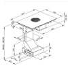 Piano cottura THEM87AKR con cappa integrata aspirante