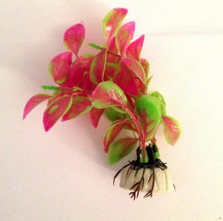 Pianta-11-Cm-Piantina-Artificiale-Per-Acquario-Piante-Finte-Plastica-Verde-Viola