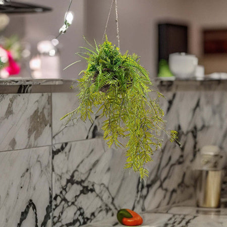 Pianta artificiale appendibile con candenti, decorazione per interno ed esterno, da 70 x 30 x 30 cm Casa e cucina/Decorazioni per interni/Piante e fiori artificiali/Piante artificiali Decor Space - Altamura, Commerciovirtuoso.it