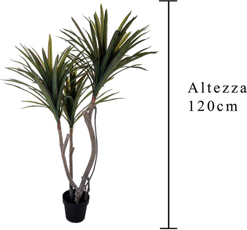 Pianta artificiale moderna Dracena Marginata in materiale sintetico da h 120 cm Casa e cucina/Decorazioni per interni/Piante e fiori artificiali/Piante artificiali Decor Space - Altamura, Commerciovirtuoso.it