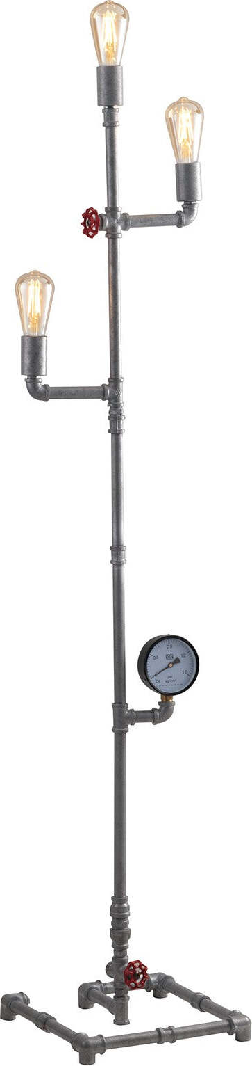 Piantana Amarcord Zincata 3Xe27 31X159X31Cm Illuminazione/Illuminazione per interni/Lampade/Lampade da terra Led Mall Home - Napoli, Commerciovirtuoso.it