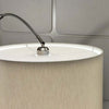 Piantana-arco-Illuminando-CILINDRO-BOING-G-48-E27-LED-tessuto-lampada-terra-braccio-classica-moderna