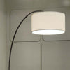 Piantana-arco-Illuminando-CILINDRO-BOING-P-43-E27-LED-tessuto-lampada-terra-braccio-classica-moderna