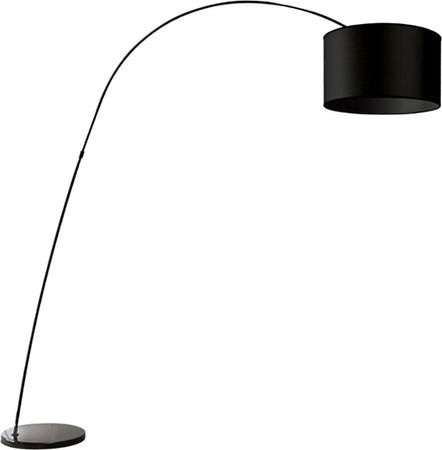 Piantana-arco-moderna-PAN-International-BOW-TER098-NERO-E27-LED-metallo-tessuto-lampada-terra