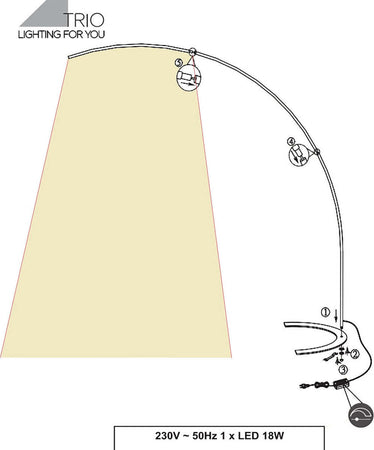 Piantana-arco-Trio-Lighting-TR-SHANGHAI-18W-LED-1800LM-3000°K-dimmerabile-lampada-terra-braccio-moderna-interno