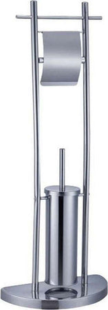 Piantana Bagno Portarotolo Portascopino Acciaio Cromato Da Terra Wc Altezza 84cm Set da Bagno Trade Shop italia - Napoli, Commerciovirtuoso.it
