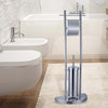 Piantana Bagno Portarotolo Portascopino Acciaio Cromato Da Terra Wc Altezza 84cm Set da Bagno Trade Shop italia - Napoli, Commerciovirtuoso.it