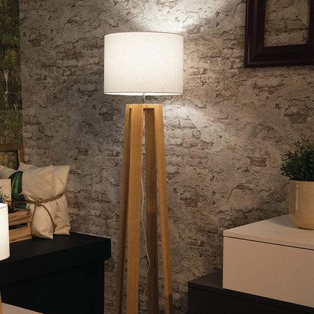 Piantana Berry Legno 1Xe27 35X165Cm Illuminazione/Illuminazione per interni/Lampade/Lampade da terra Led Mall Home - Napoli, Commerciovirtuoso.it