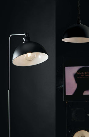 Piantana Charleston Nera 1Xe27 40X165Cm Illuminazione/Illuminazione per interni/Lampade/Lampade da terra Led Mall Home - Napoli, Commerciovirtuoso.it