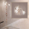 Piantana-classica-Due-P-illuminazione-MATILDE-P3-E14-LED-metallo-vetro-lampada-terra