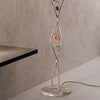 Piantana-classica-Due-P-illuminazione-MATILDE-P3-E14-LED-metallo-vetro-lampada-terra
