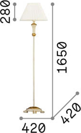 Piantana-Classica-Firenze-Metallo-Oro-1-Luce-E27