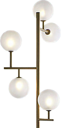 Piantana-classica-Illuminando-BOLLE-TE-5-OR-ST-G9-LED-metallo-vetro-lampada-terra