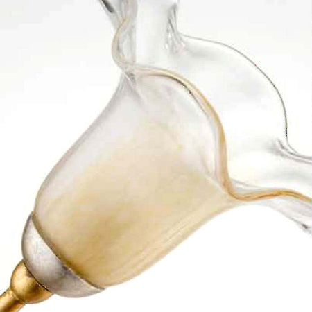 Piantana-classica-Luce-Più-SAN-FREDIANO-IRIS-G9-LED-metallo-vetro-lampada-terra