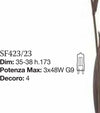 Piantana-classica-Luce-Più-SAN-FREDIANO-IRIS-G9-LED-metallo-vetro-lampada-terra