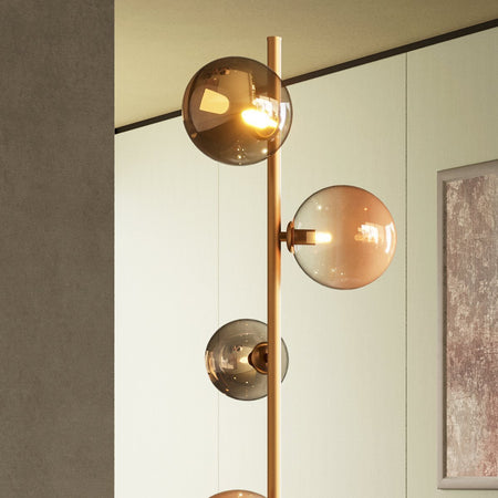 Piantana-classica-Redo-Group-ROY-01-2785-G9-LED-lampada-terra-sfere-vetro-pyrex-multiluce